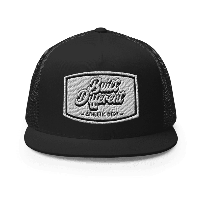 HB "Built Different Script" Trucker Hat - Harris Brand Merch